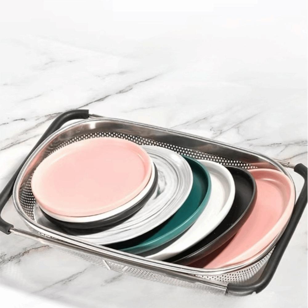 Scalable Sink Drain Basket Fine Mesh Vegetable Washing Basin Vegetables Draining Racks  Rinse Fruit