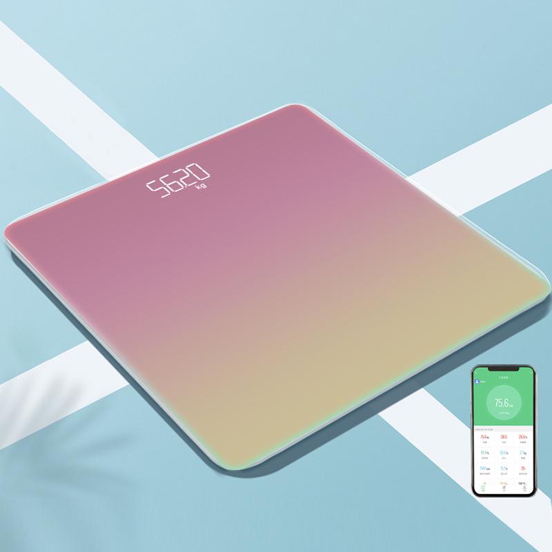 Bluetooth Rechargeable Smart Body Scale for Women - High-Precision, Connects to Phone