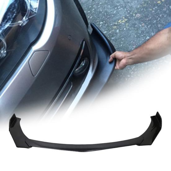 

4 шт., спойлер на передний бампер, износостойкий черный бампер, универсальная губа для седана автомобиля