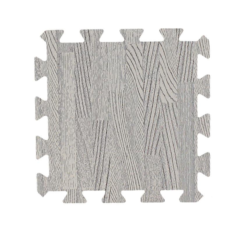 16 Stück Weiche Holzmaserung Schaumstoff Verriegelnde Bodenmatte 30x30cm Zusammensteckbare Schutz-Bodenmatte für Schlafzimmer Wohnzimmer Heimdekoration Teppich