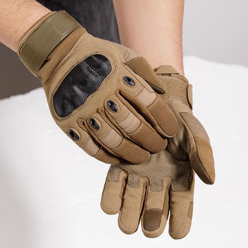 Tactical Men Full Finger Gloves Hard Knuckle Touch Screen Non-slip Wear-resistant Gloves for Outdoor Airsoft Hunting Hiking