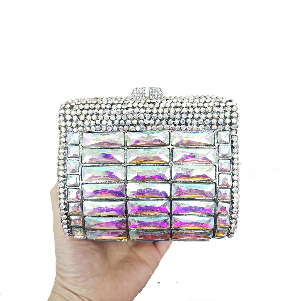New Diamond Dinner Bag Glass Rhinestone Banquet Rhinestone Clutch Purse