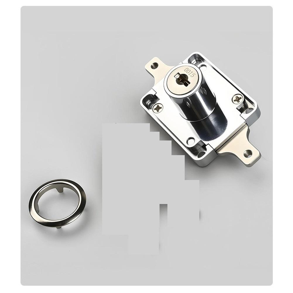 Zinc Alloy Cabinet Floor Lock with Tamper Resistant Design Foldable Copper Key for Wardrobe For file Cabinet Storage Cabinet Use