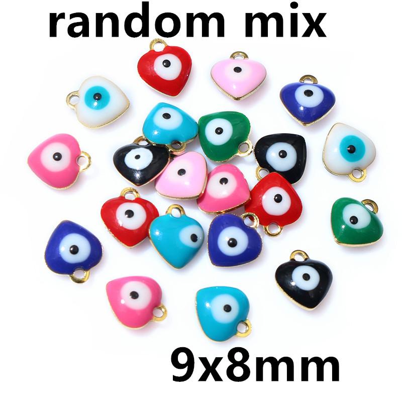 20pcs 10x8.5mm Enamel Evil Eyes Star Charms Pendant Stainless Steel DIY Jewelry Making Accessories Findings Bracelet Earrings