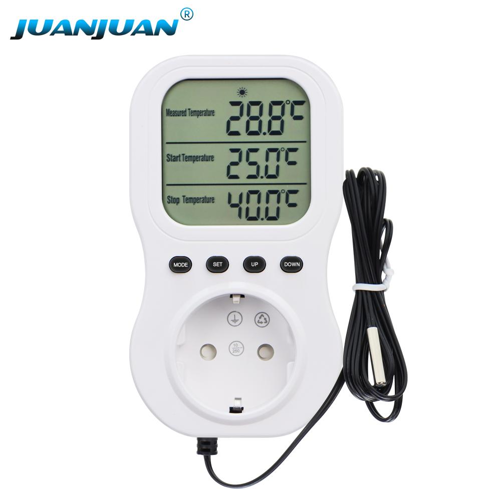 

Digital Temperature Controller NTC Sensor Thermostat Socket With Timer Switch Heating Cooling For Refrigerator Aquaculture