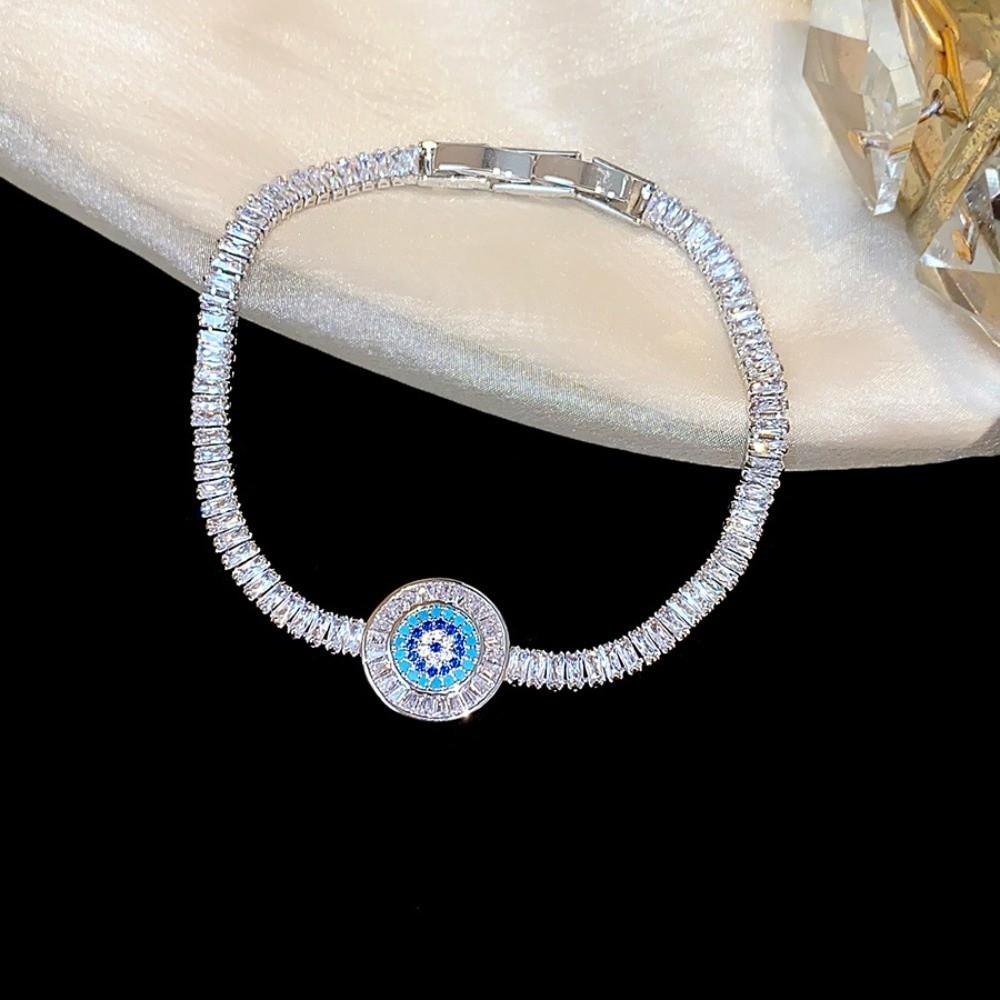 Star Round Devil's Eye Rhinestone Devil's Eye Bangle Banquet Clothes Jewelry  Ladies Girls