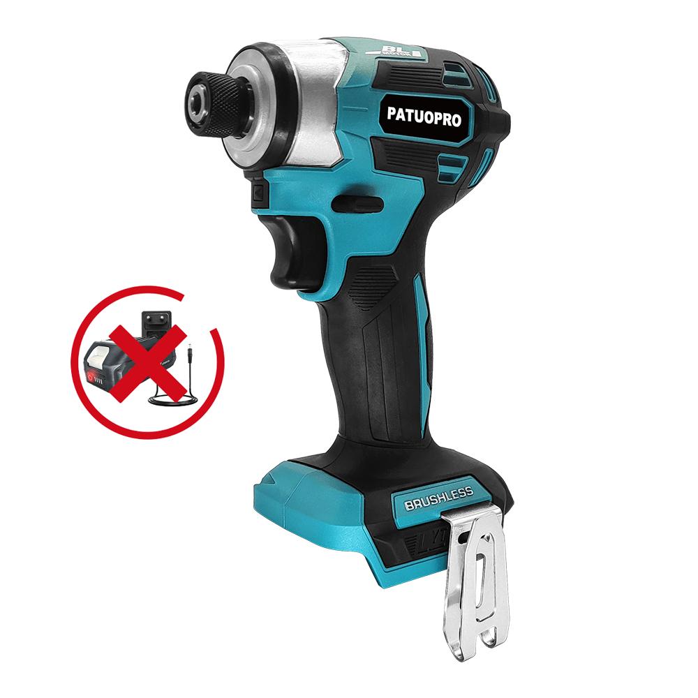 PATUOPRO 1/4 Inch Hex Brushless Electric Screwdriver 5-Speed Cordless Electric Drill Driver Power Tools For Makita 18V Battery
