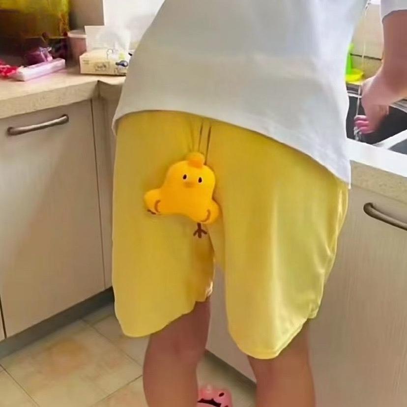 Elephant Shorts Casual Pants Slits Elastic Home Casual Shorts Pant