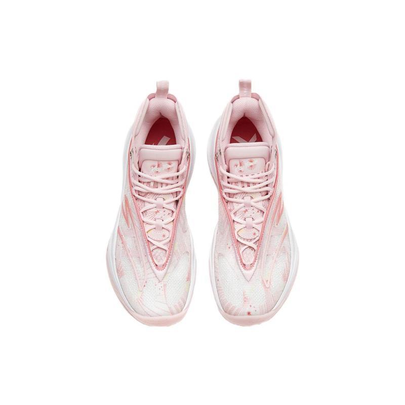 Anta KT8 520 Slip-Resistant Cushioning Wear-Resistant High-Top Performance Basketball Shoes Pink White Sneakers 112321101-10