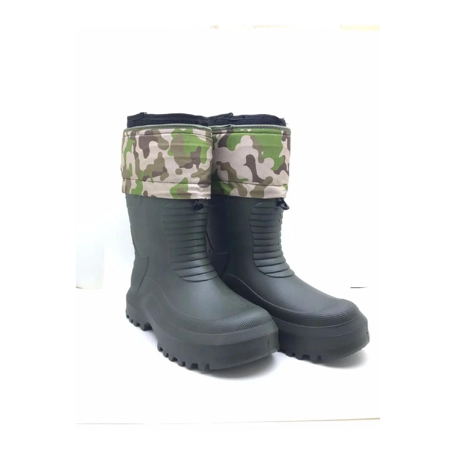 

Outdoor Camping Fisherman Hunter Courier Boots Eva Thermal 30 Degree Cold Resistant With Inner Thermal Socks. 43 зелений
