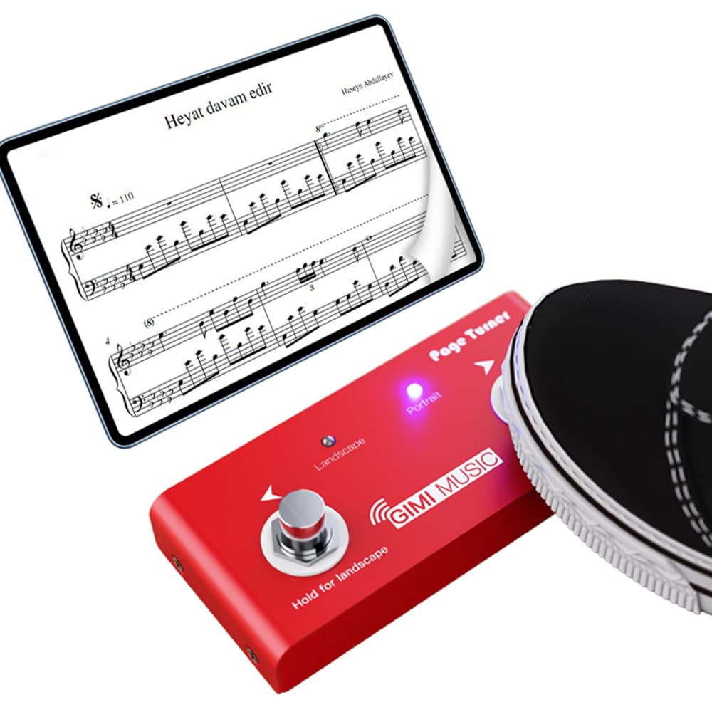 GIMI Color Page a foot pedal for turning music loop station assists with tuning and replaces all forward and back buttons Turner, sheets, pedal,