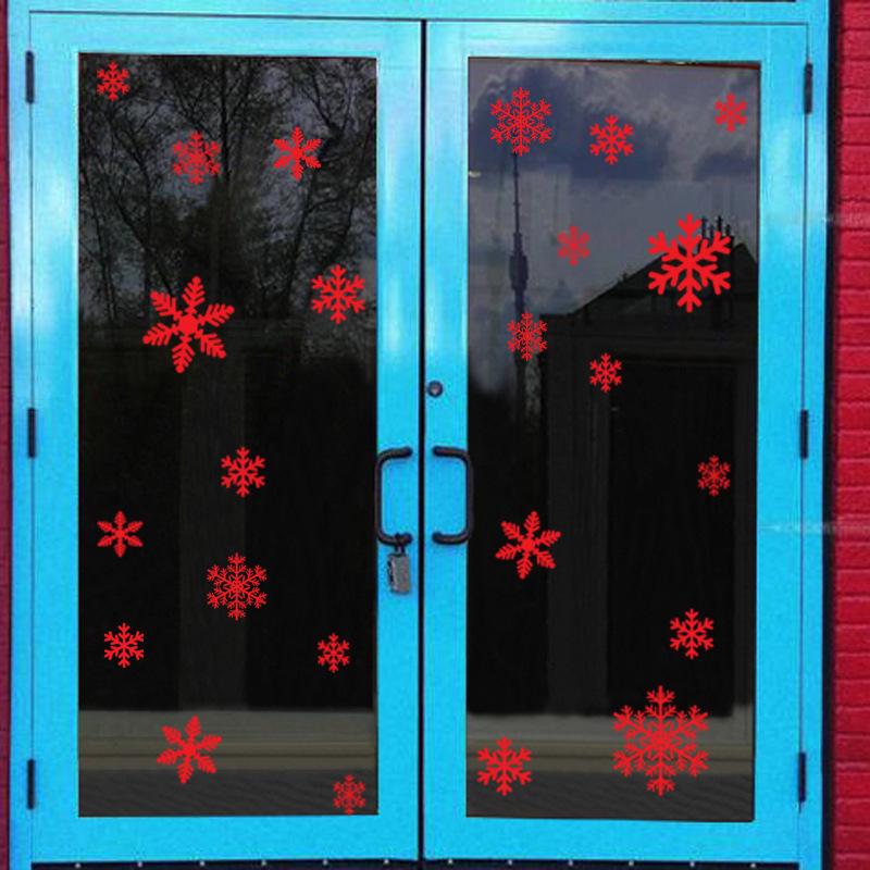 Merry Christmas Window Sticker Snowflake Santa Claus PVC Glass Decoration for Home 2025 Xmas Party New Year Wall Decor