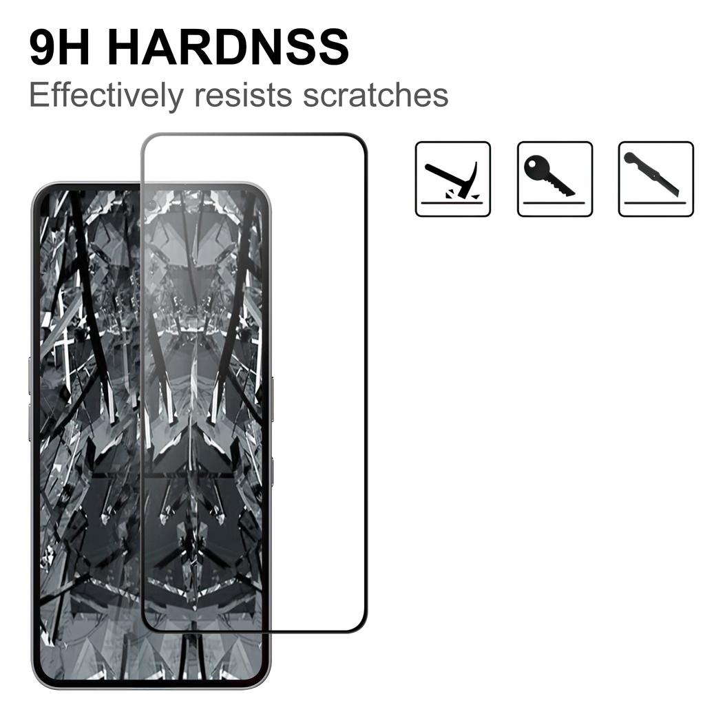 For Nothing Phone (3a) Pro AGC Glass Screen Protector Full Glue Black Edge Screen Film