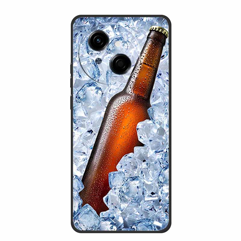 For Tecno Spark 40C Phone Case 6.67" Fashion Photos Black Silicone Soft TPU Case For Tecno Spark 40C Back Cover Cases 40 C Coque