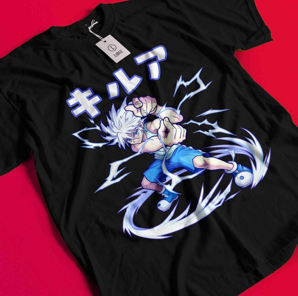 

Killua Tshirt Hisoka Shirt Hunter X Hunter Manga Strip HXH Tee Anime Gon T-Shirt BB717 3XL