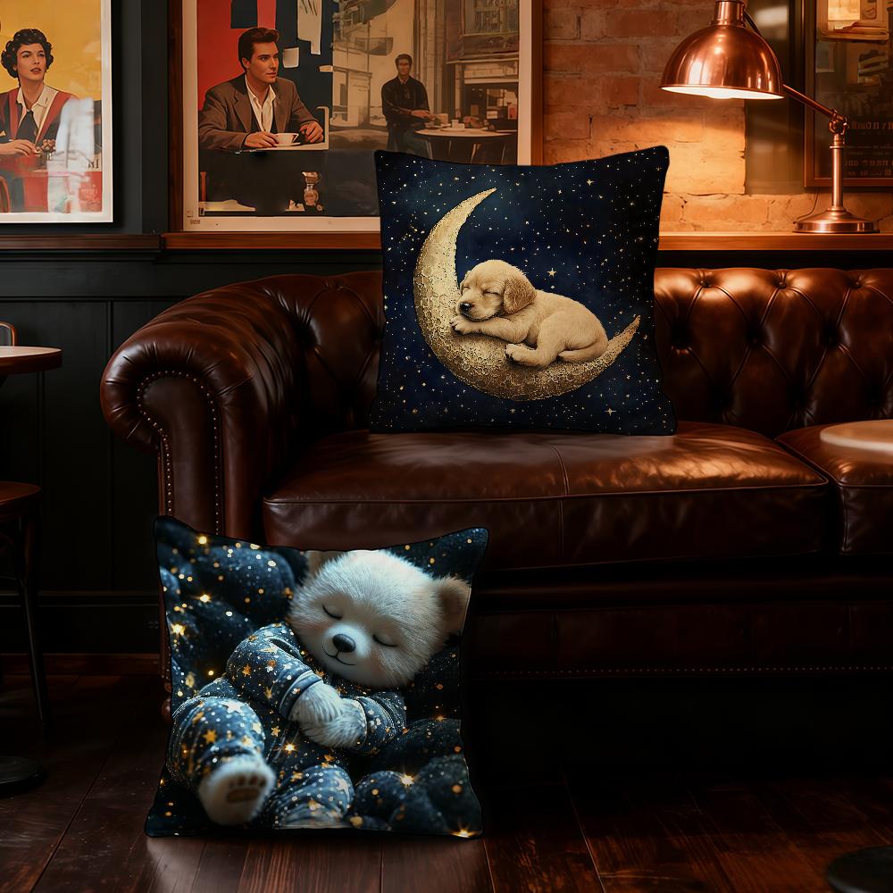 Good Night Cute Animals Sleep cushion cover Home Office Convenient Nordic Simplicity Hit With Zipper Cushion Cover
