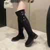 Female Chelsea Over The Knee Boots 2025 Winter Trend Shoes Women Side Zipper Boots Keep Warm Retro Two Wear Lady Long Boots