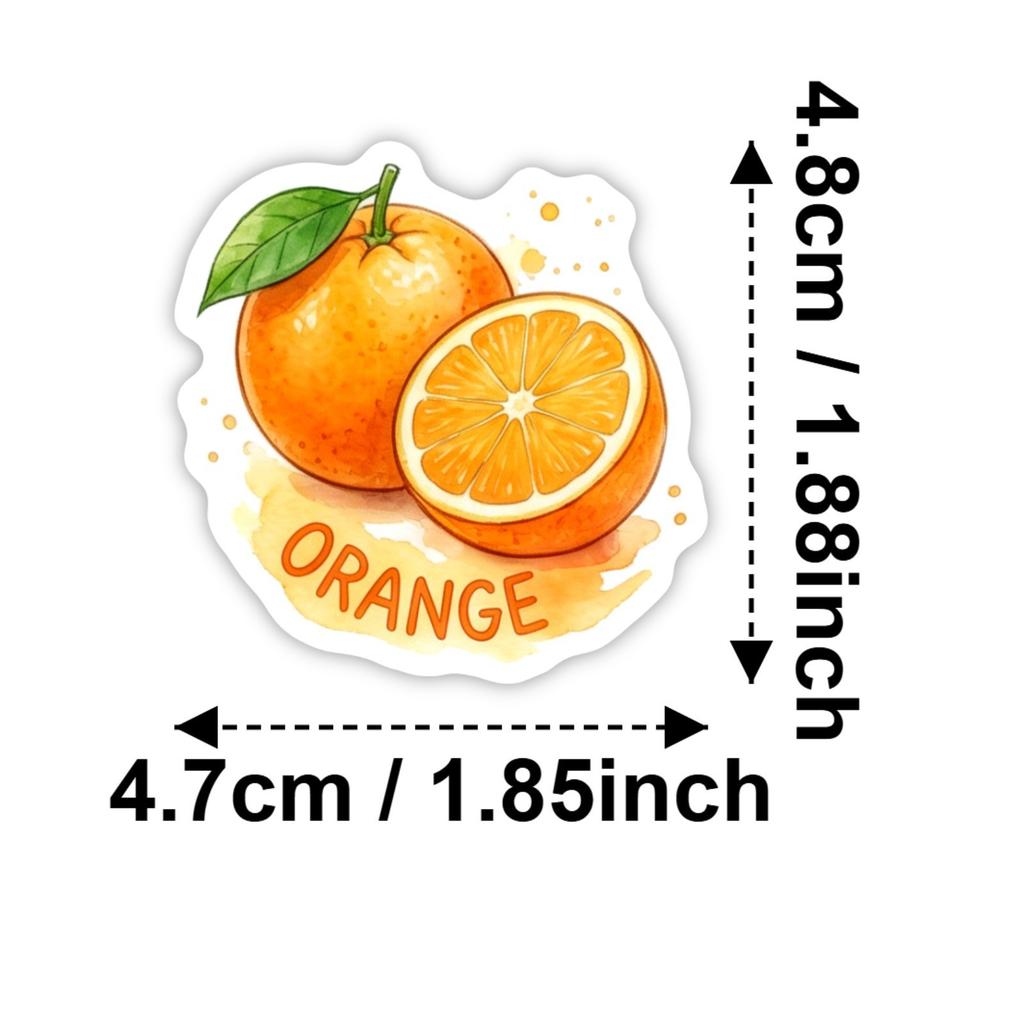 50/100 Pcs HD Watercolor Vegetable Fruit Food Stickers Thick Waterproof for Phone Fridge Cabinet Oven Lunch Box Helmet Decals