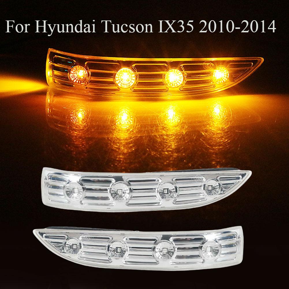For Hyundai Tucso n IX35 2010 2011 2012 2013 2014 LED Housing Side Turn Lamp Mirror Mirror Signal Assembly Indicator Cover V3J4
