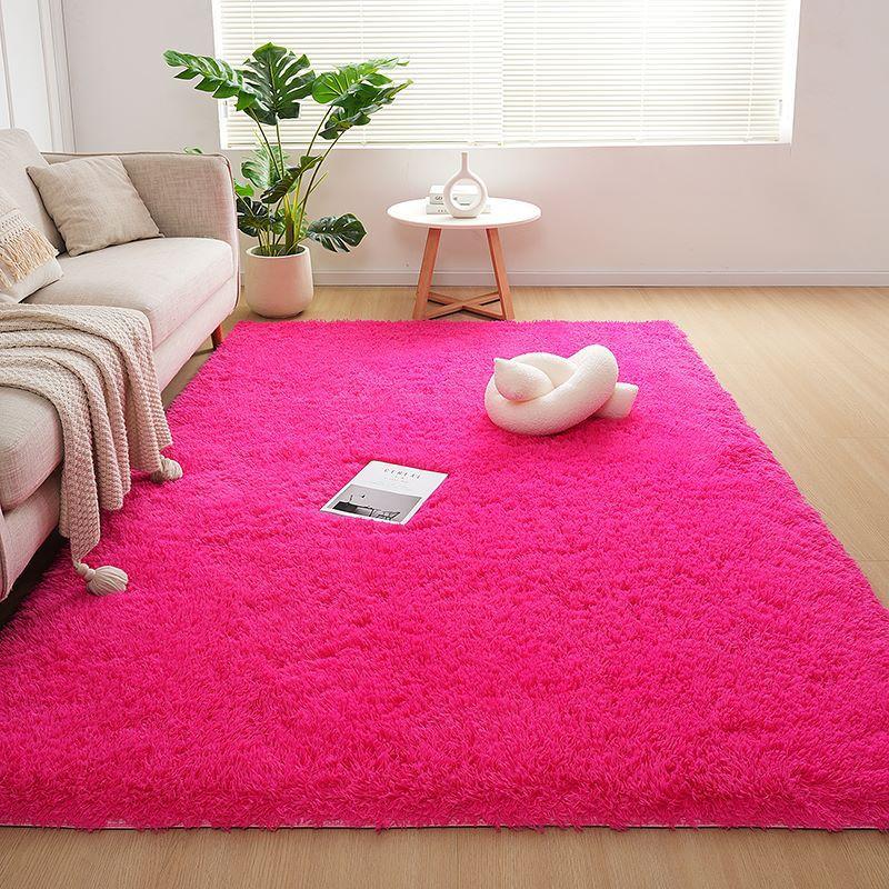 Checkered Plush Rug Soft Fluffy Carpet for Living Room Bedroom Home Decor Shaggy Floor Mat Bedside Rug