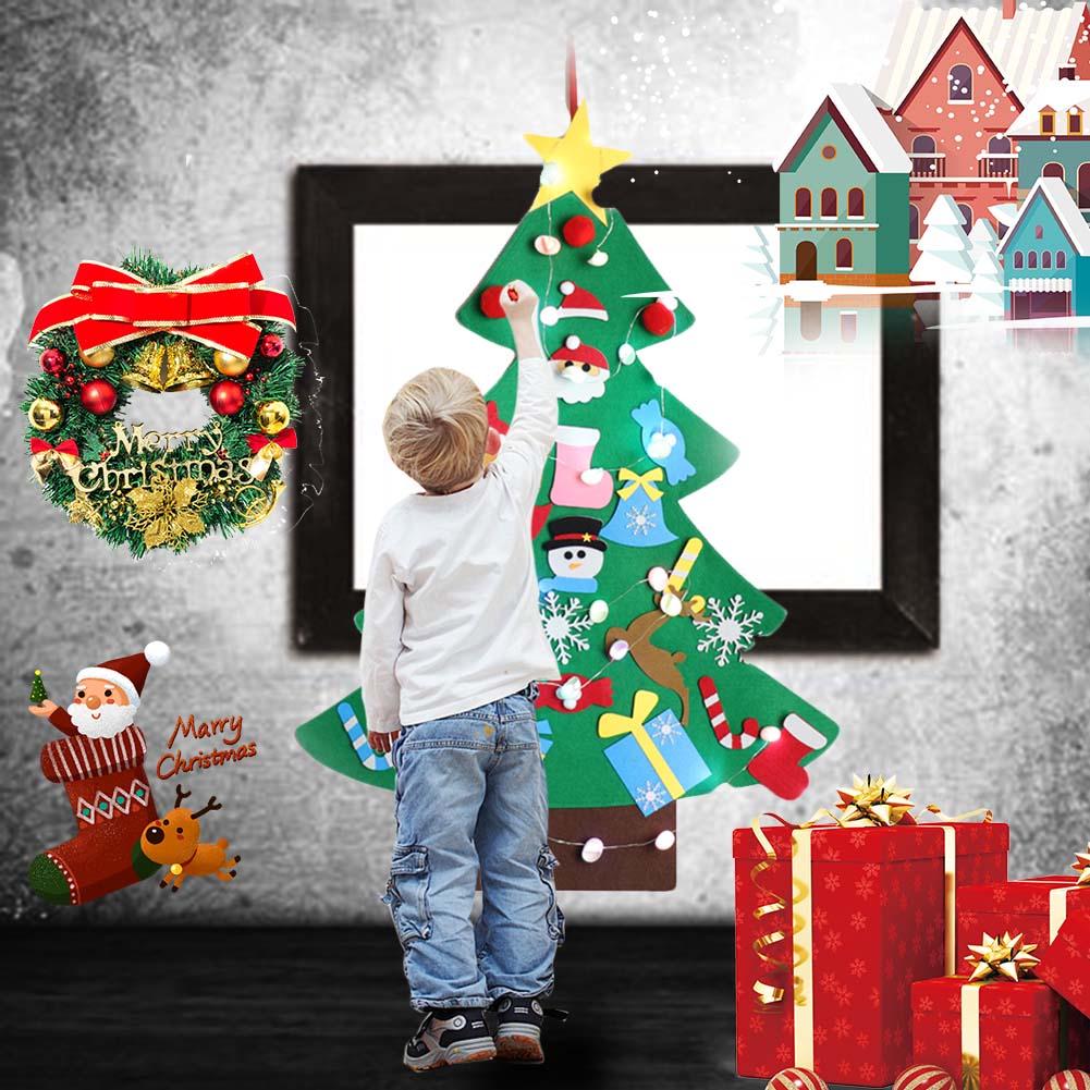 Style 1 ZGWJ Felt Christmas Tree,26Pcs DIY Felt Christmas Tree Set with Ornaments Wall Hanging Xmas Gifts for Toddlers Kids Christmas New Year Home Door Decoration Style 1 ZGWJ Felt Christmas Tree,26Pcs DIY Felt Christmas Tree Set with Ornaments Wall Hanging Xmas Gifts for Toddlers Kids Christmas New Year Home Door Decoration