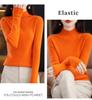Women's Autumn & Winter Half-High Neck Wool Sweater - Tight-Fitting Australian Wool Pullover Knitwear Base Layer
