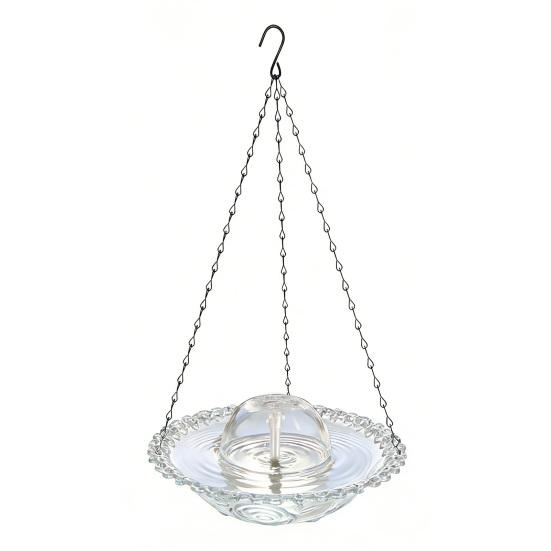 USB-Powered Fountain Bird Bath Hanging Bird Bath Fountain Outdoor Hummingbird Feeder Bath Bowl Attracts Wild Birds for Garden Decoration