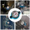 Racing Engine Radiator High Pressure Cap 1.3 Bar Big Head With Water Temp Gauge Blue Water Tank Cover Replacement Car Motorcycle