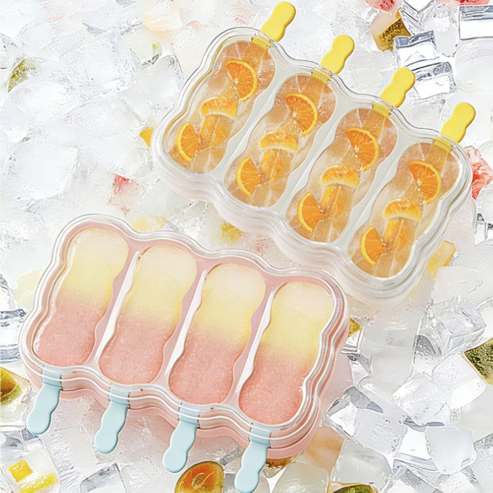 Plastic Sorbet Mold with Lid Ice Lolly Maker Cute Ice Lolly Mould  Freezer