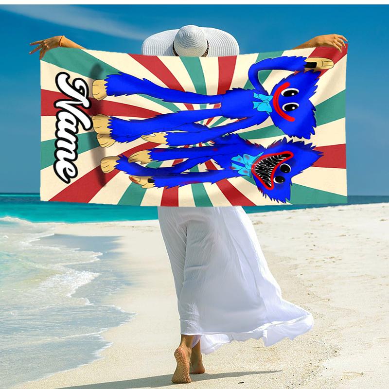 Personalized Customized Proof Beach Towel with Poppy Playtime Pattern - Soft, Absorbent,quick-drying,perfect Swimming,camping&bathing