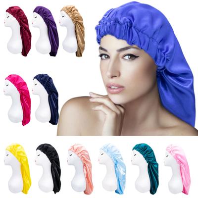 Cuffia elastica antimacchia, traspirante, multifunzionale, ampia cuffia per capelli, bordo per dormire, cappelli lunghi avvolgenti da donna