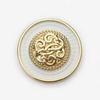 6Pcs High-End Design Round Metal Luxury Brand Sewing Button For Clothing Accessory Handmade Diy Material Decoration Gold Black