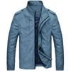 Jachete de primăvară și toamnă pentru bărbați, Jachete casual, Slim fit pentru bărbați, Culoare uni, Guler înalt, Îmbrăcăminte pentru bărbați