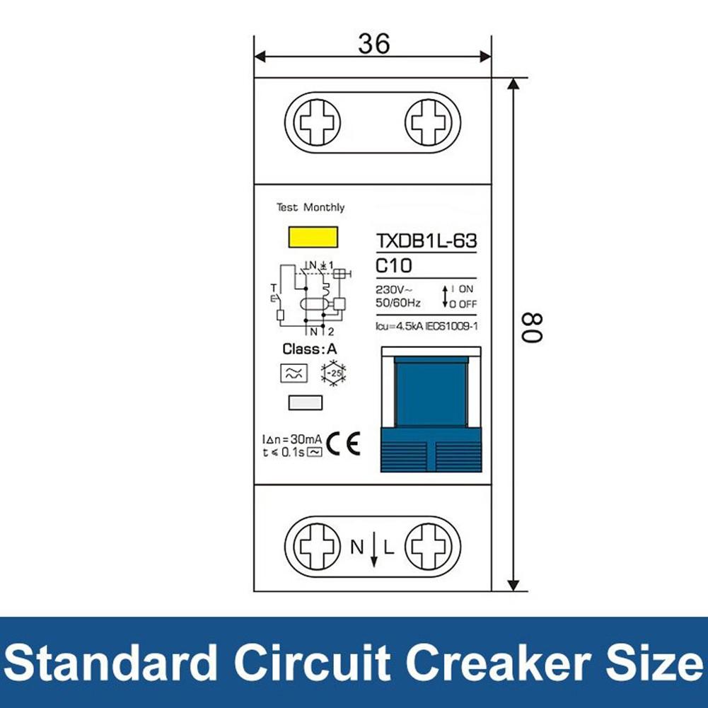 1PC MCB RCCB RCD Type AAC RCBO DPNL Circuit Breaker With 8000 Mechanical Life