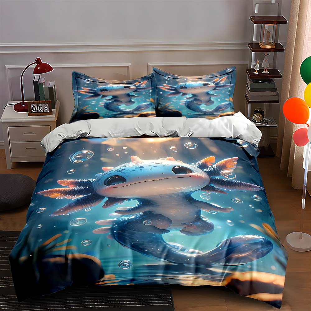 

Aquatic creature design Bedding, Duvet cover sets, Duvet covers, Pillowcases, Birthday gifts (1 * Duvet Cover 2 * Pillowcases, without duvet insert) 135x200cm