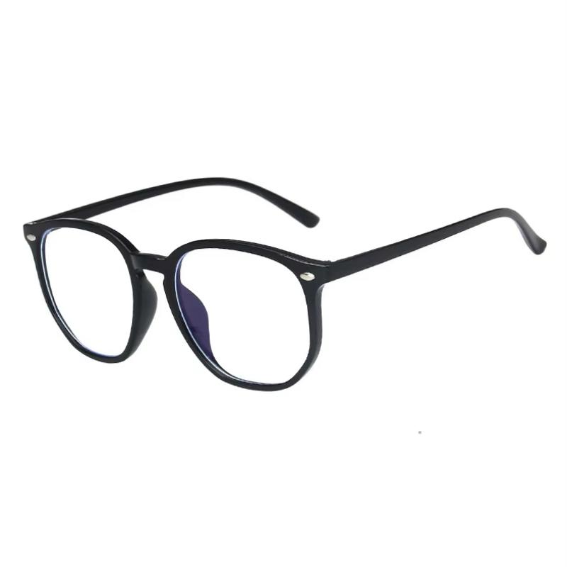 Simple Retro Irregular Rice Nails Decorative Anti-blue Transparent Lenses Women's Sunglasses