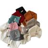 Winter knitted wool small ear scarf women's new high-end color simple relaxation with small scarf