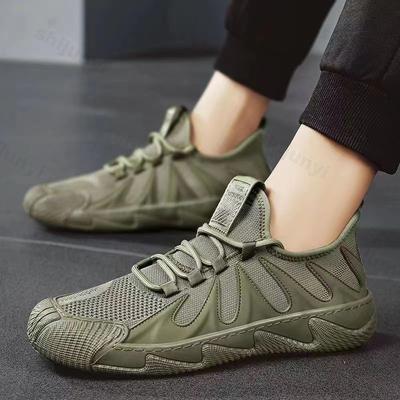 Fashion Men's Casual Shoes Breathable Mesh Non-slip Wear-resistant Leisure Low-top Shoes 2025 New Summer New Arrival Walking Shoes