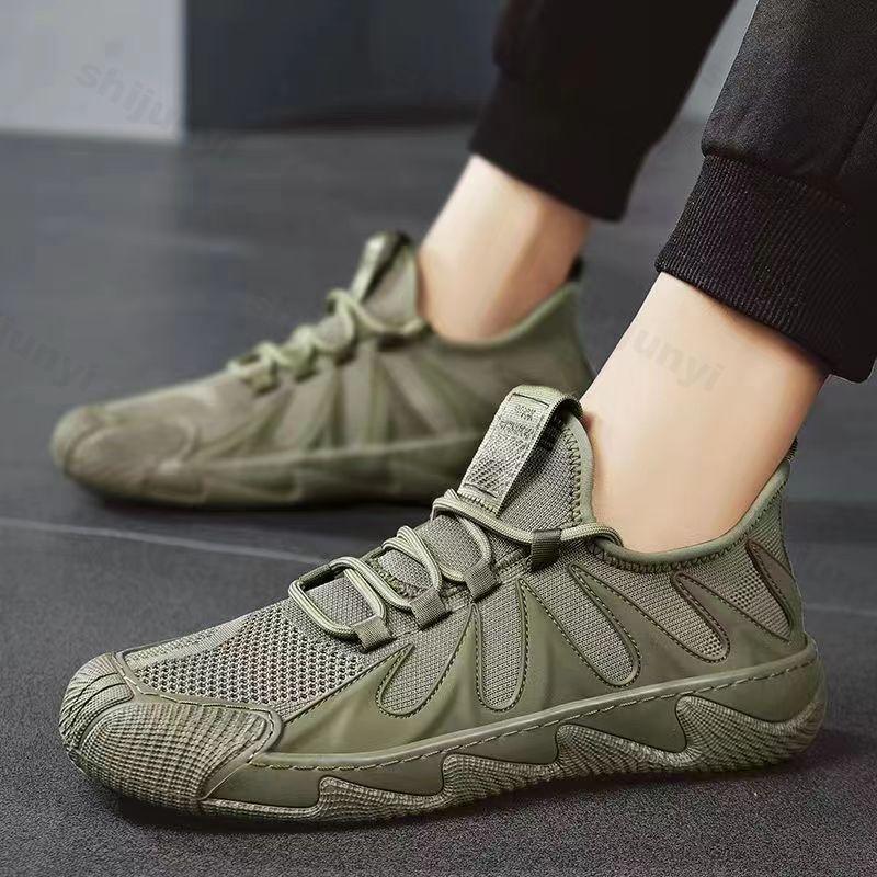 Fashion Men's Casual Shoes Breathable Mesh Non-slip Wear-resistant Leisure Low-top Shoes 2025 New Summer New Arrival Walking Shoes
