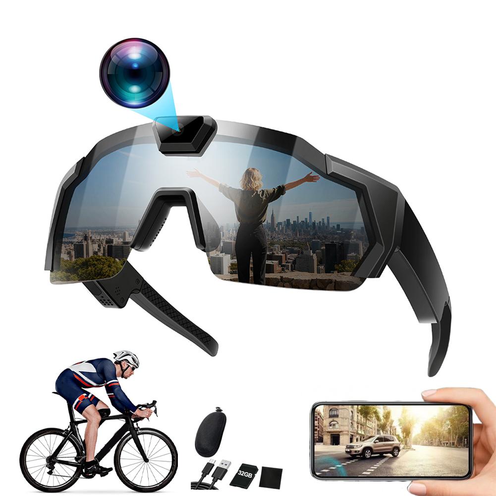 HD Video Glasses Action Camera Sunglasses Smart Glasses Sports Glasses Bicycle Motorcycle Driver Recorder Camera Glasses