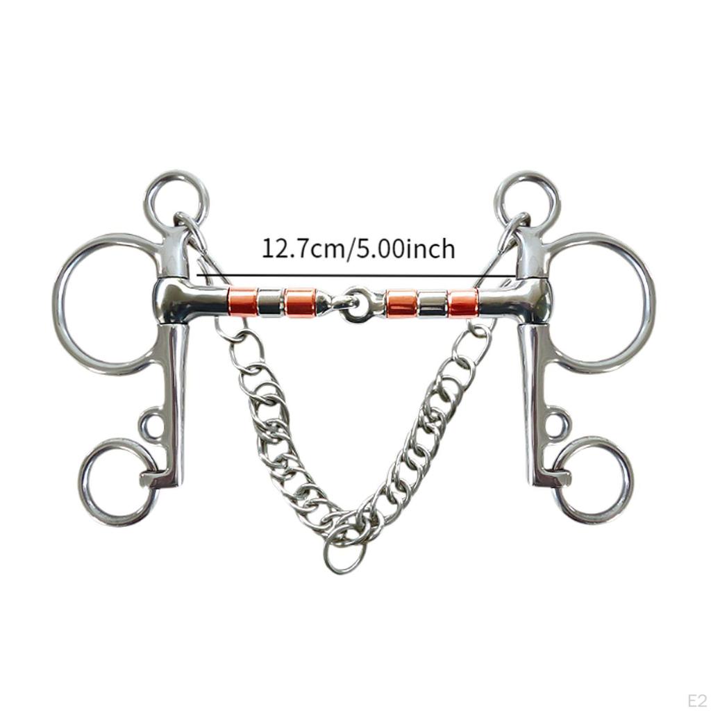 Horse Bit Mouth All Purpose with Hooks Rustproof Full Cheek Snaffle