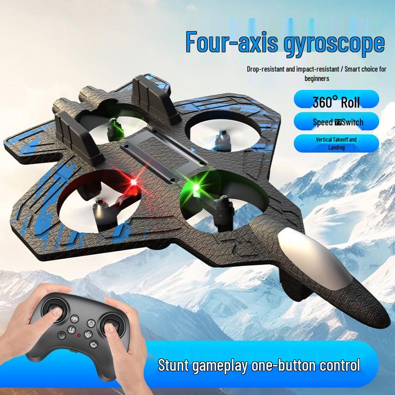 Popular Children's Remote Control Airplane Toy - Long Battery Life, Stunt Capable Fighter Drone Gift Box