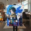 My Hero Academia Deku & Bakugo Pattern Flannel Blanket, High Quality Comfortable for All Seasons, Home Decor, Warmth and Comfort, Perfect for Gifts.