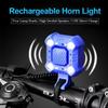 140 dB Electric Bike Bell 4 Lamp Cycling Light 1200mAh Electric Horn Waterproof USB Charging Loud Alarm Security Mountain Road2
