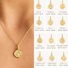 12 Constellation Libra Pisces Virgo Necklace for Women Men Vintage Zodiac Sign Coin Pendant Necklace Stainless Steel Jewelry