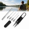 Secure Grip Fishing Bait Needle with Line Scissors Bait Drill Stringer Bait Needle Kit  for Pellets