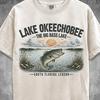 Lake Okeechobee Bass Fishing Shirt, Florida Fishing T Shirt, Largemouth Bass Tee, Fisherman Gift, Vintage Bass Fishing Shirt
