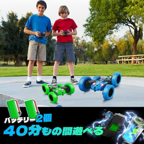 [2025 Upgraded Edition] Binoa RC Car for Kids, Stunt Car, 360-Degree Double-Sided Rolling Off-Road Vehicle, 2.4Ghz High-Sensitivity Wireless Remote Co
