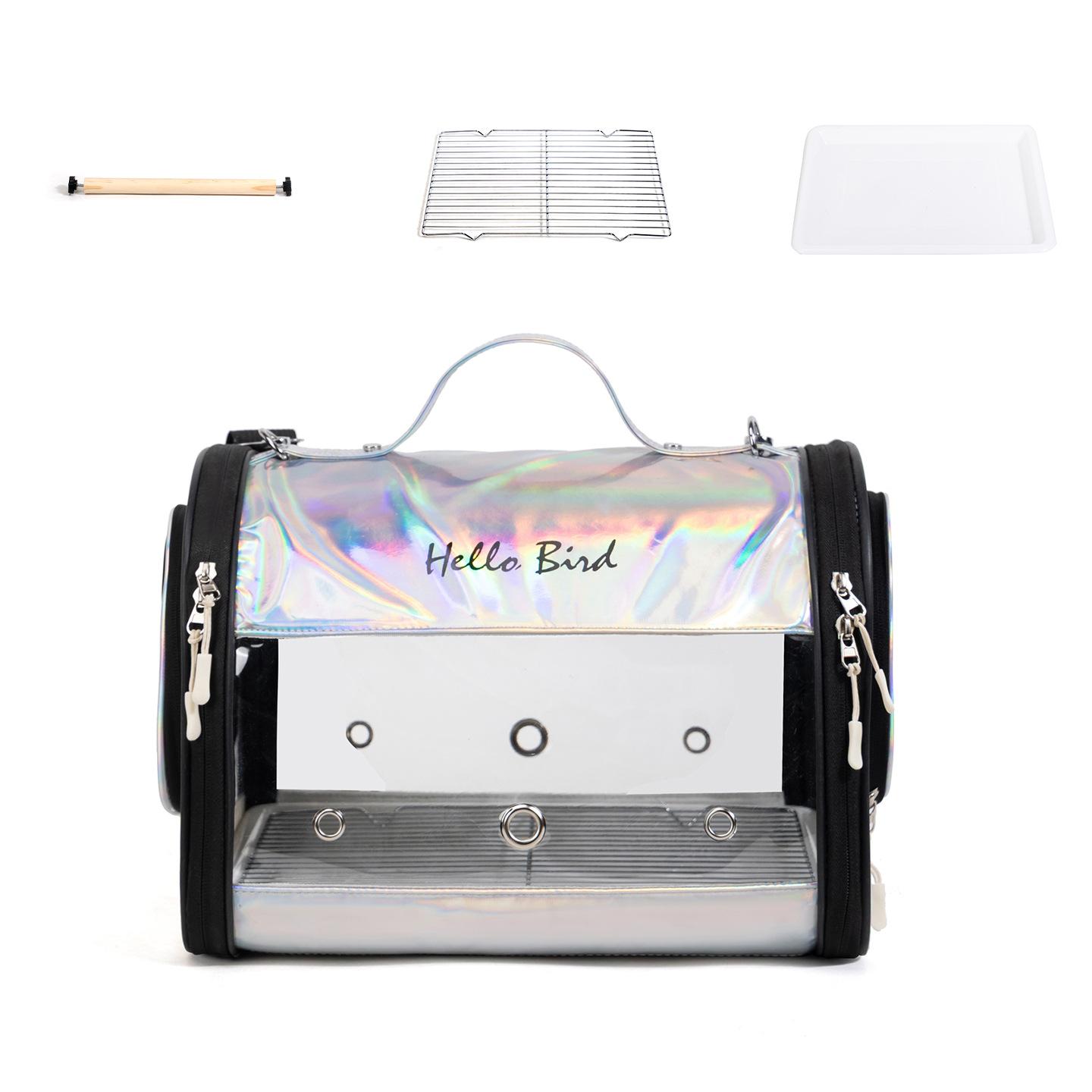 

Transparent Bird Carrier Bag for Sun Conure Cockatiel Parakeet Portable Crossbody Shoulder Handbag for Small Pets