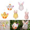 Easter Chick Rabbit Felts Colorful Handmade Doll for Spring Easter Party Decorations Mini Easter Ornaments for Tree